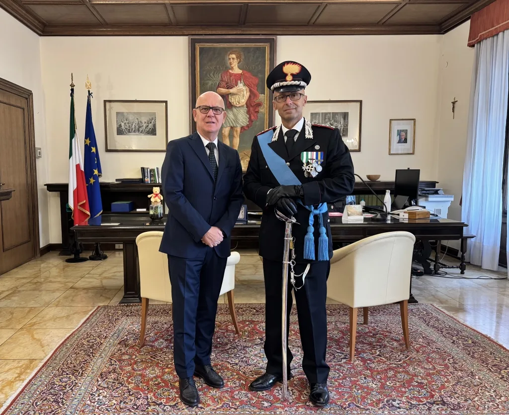 Il Prefetto Petronzi riceve il Comandante provinciale dei Carabinieri