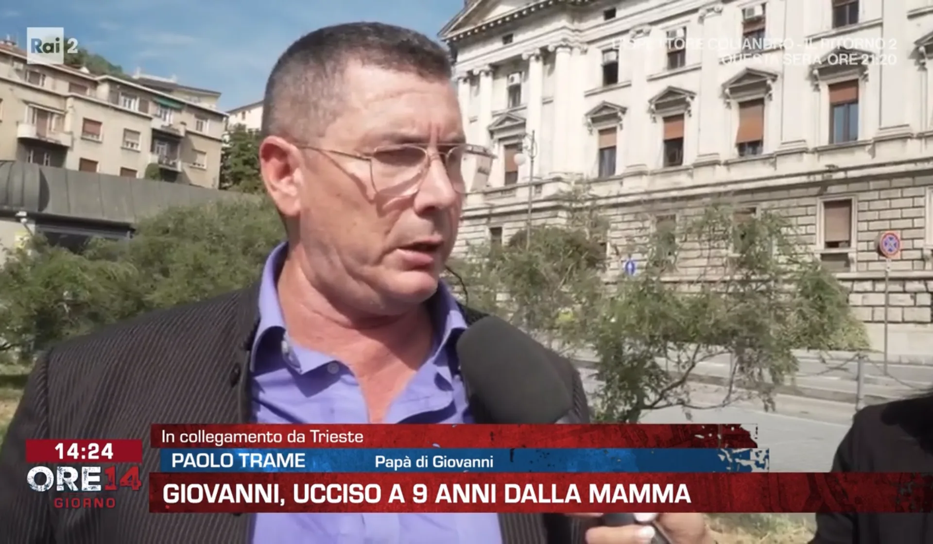 Giovanni ucciso da mamma a Muggia, papà a "Ore 14": «Mio figlio non voleva andare con lei, aveva paura»