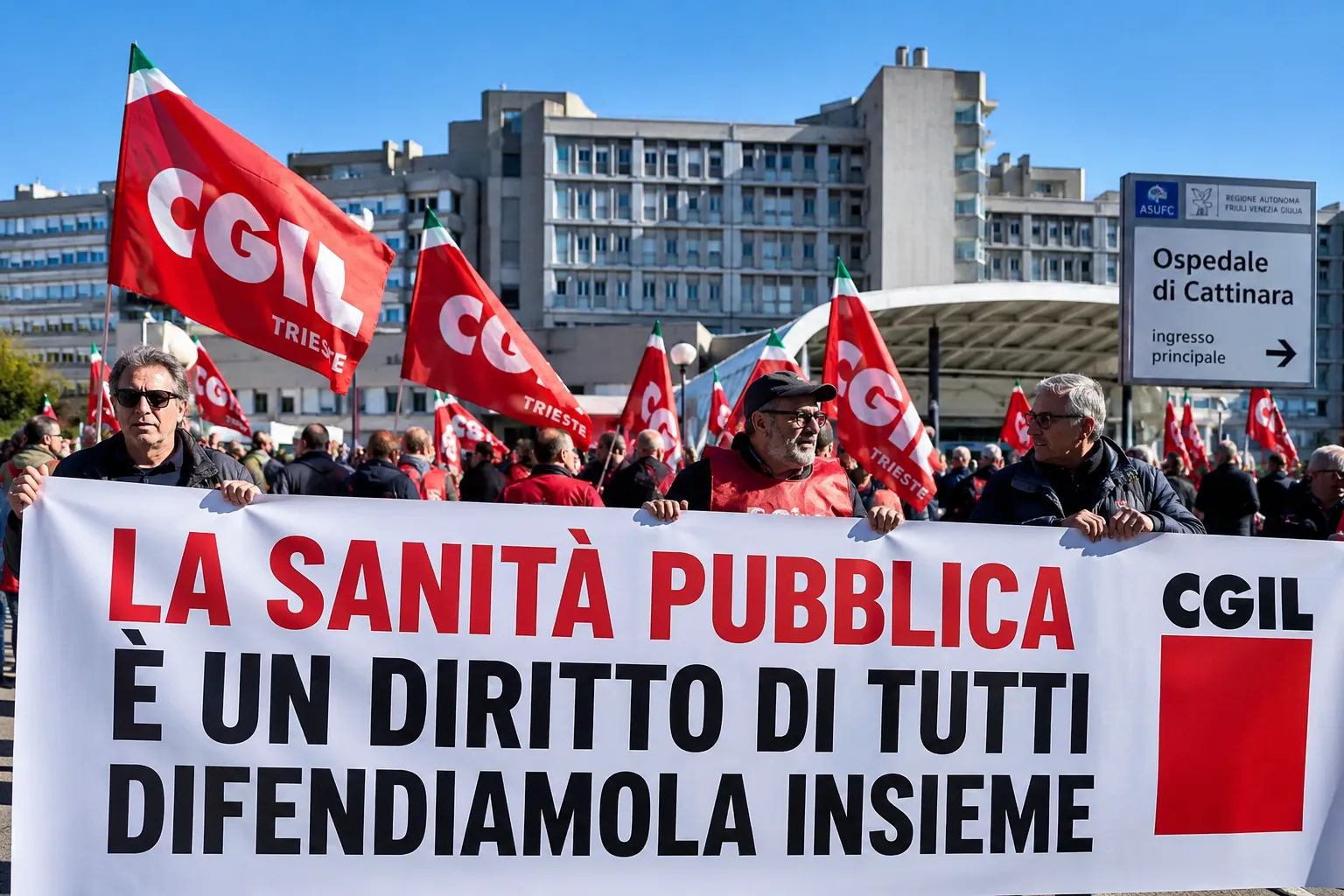 Trieste, la CGIL difende la sanità pubblica: “I servizi devono restare universali e accessibili” (VIDEO)