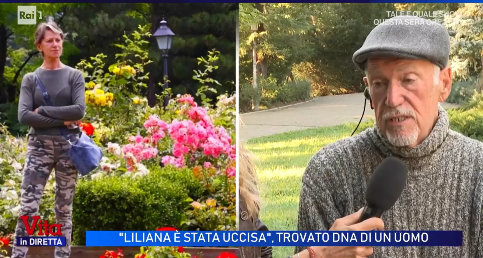 Caso Resinovich, Seba si Raiuno a "La Vita in diretta" con coppola e maglione grigio