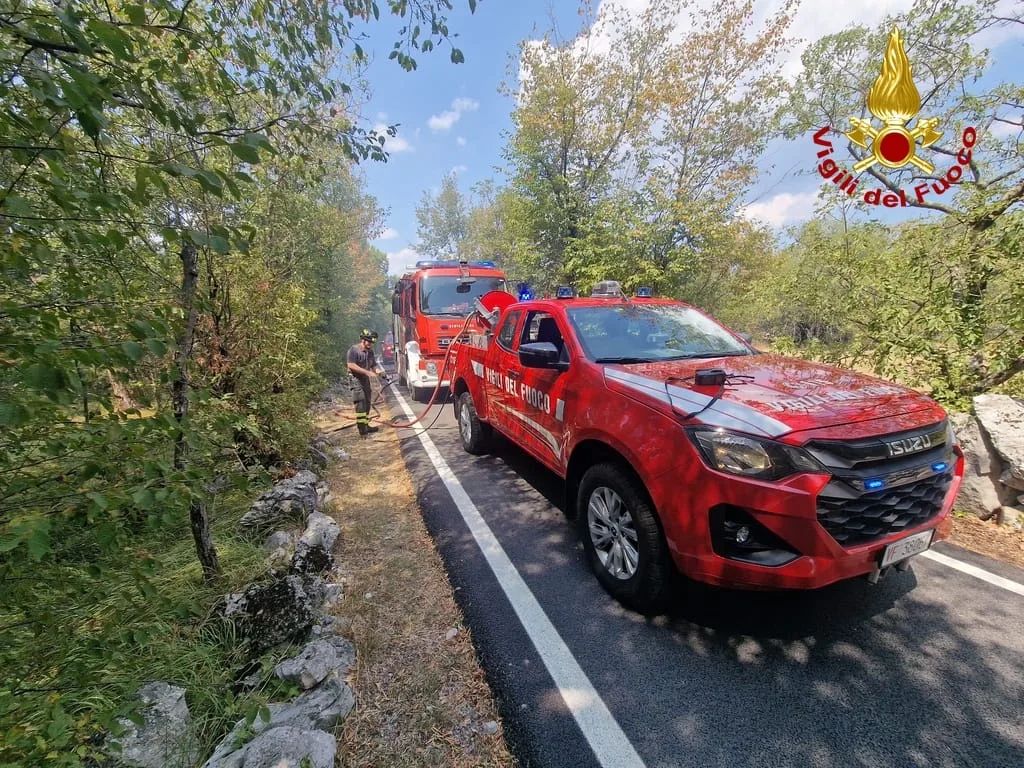 Incendi sul Carso: rogni spenti tra Trebiciano e Padriciano, avviate le operazioni di bonifica