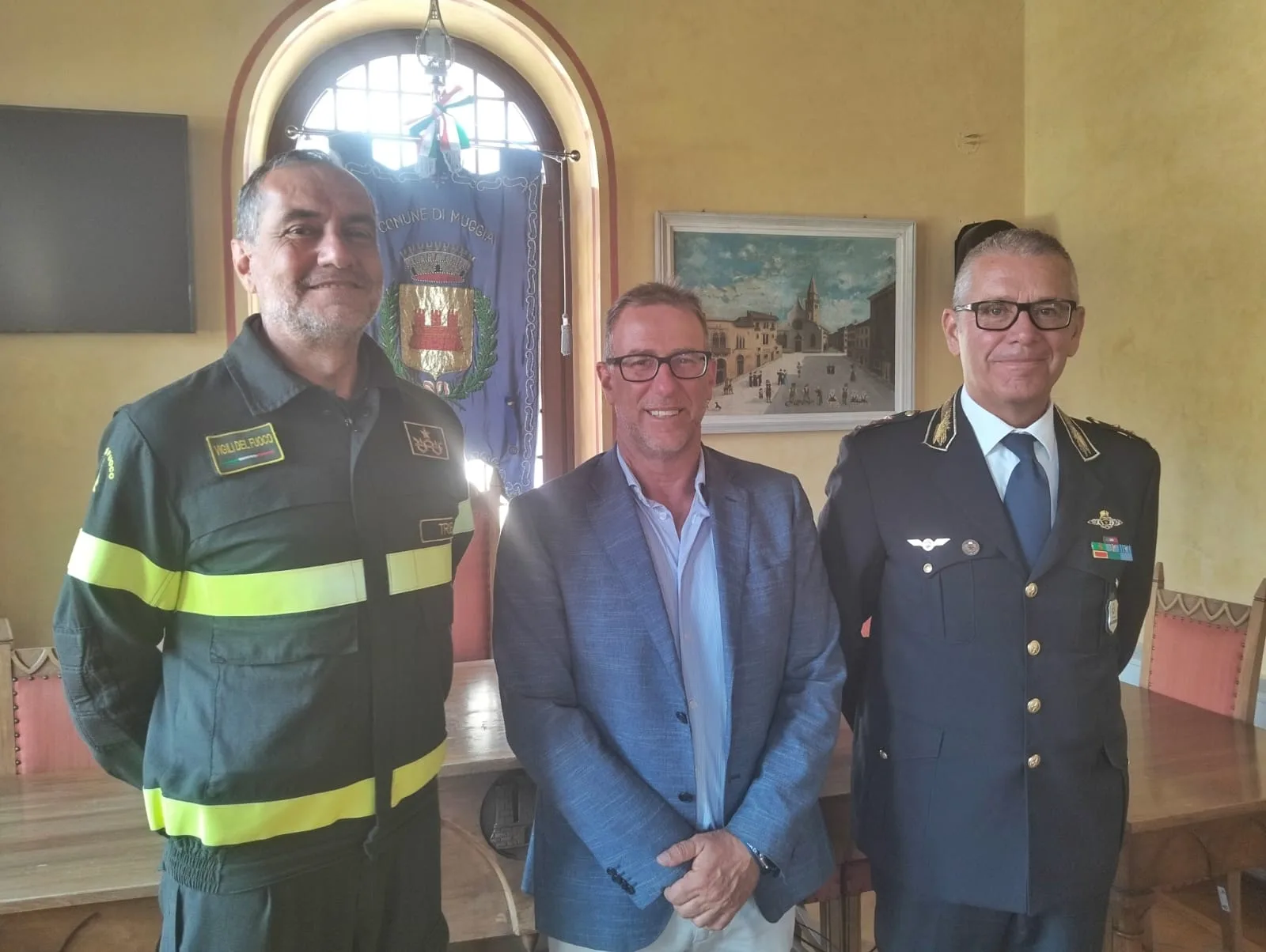 Il sindaco di Muggia ha incontrato il nuovo Comandante dei Vigili del Fuoco di Trieste, Antonio Del Gallo