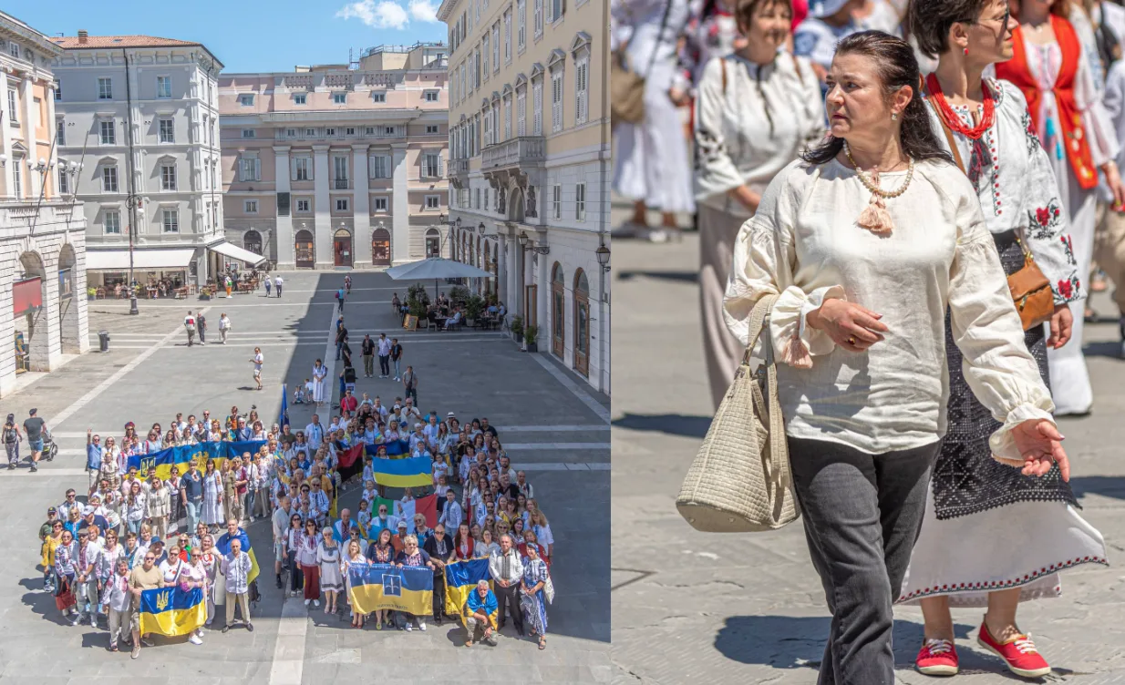 Trieste si veste d'Ucraina: centinaia di persone in piazza per il 20o anniversario della Vyshyvanka