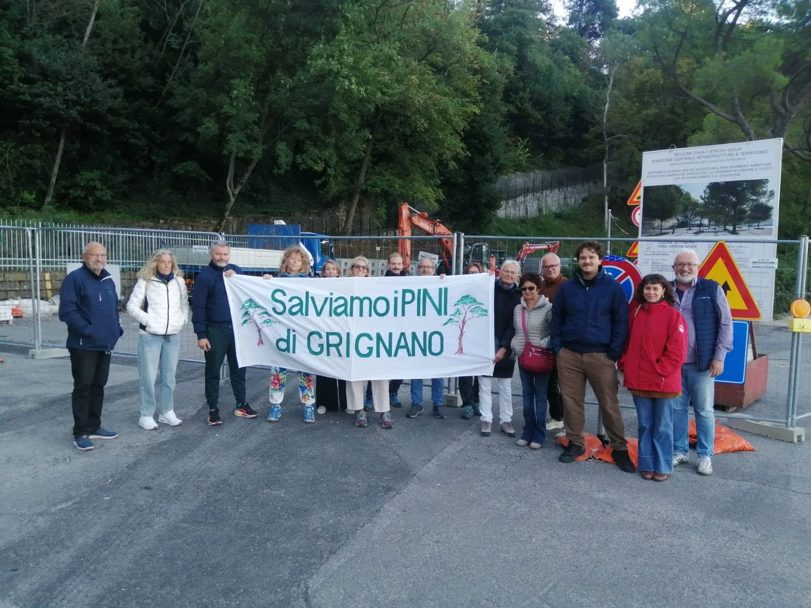 Pini di Grignano al centro della mobilitazione, Adesso Trieste: «C’è ancora la possibilità di salvarli»