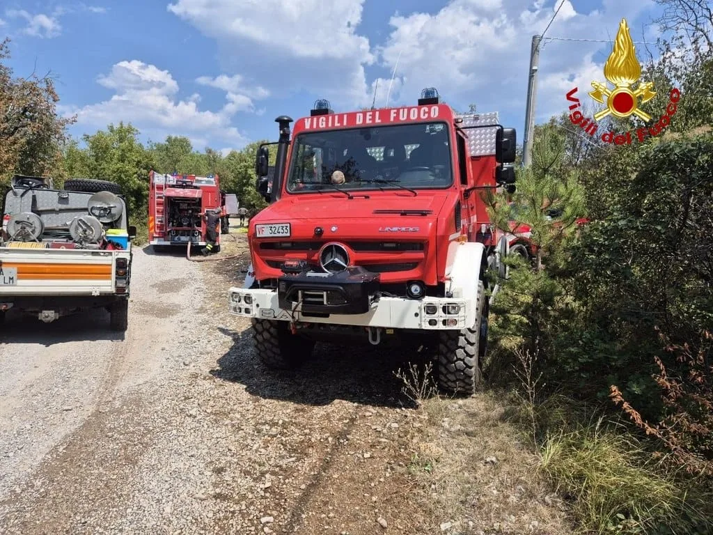 Incendi sul Carso: vigili del fuoco italiani e sloveni in azione tra Trebiciano e Padriciano