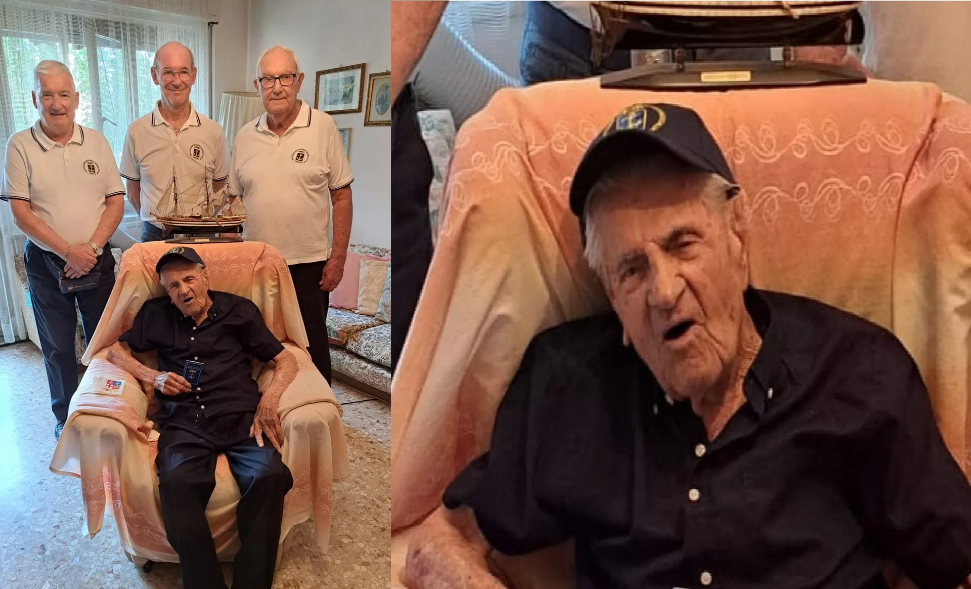 El Mulon festeggia i 103 anni: auguri a Sergio Stocchi, ex cadetto dell'Amerigo Vespucci