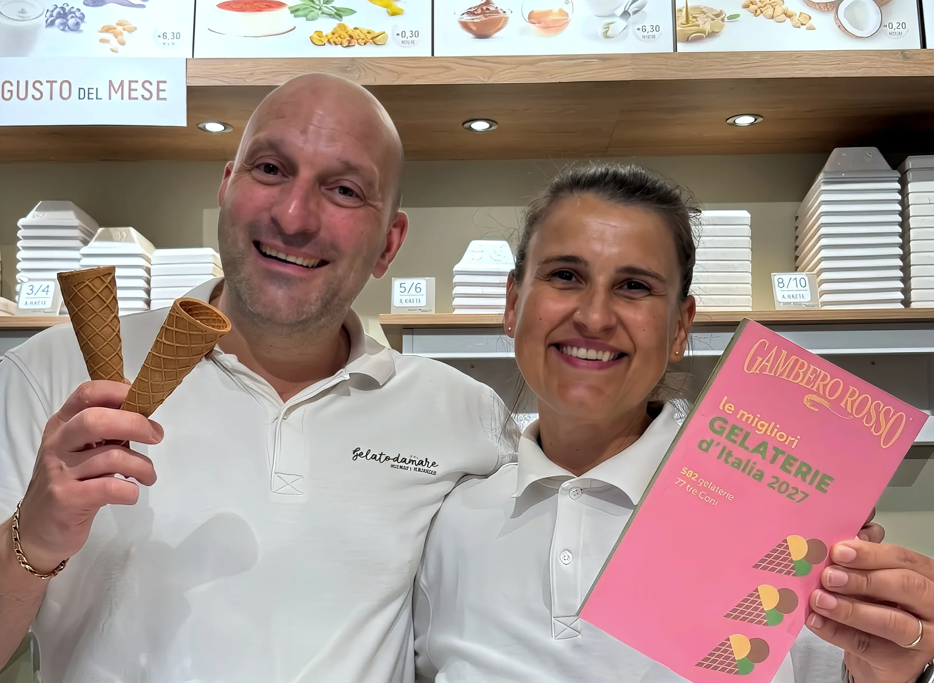 Trieste festeggia Gelatodamare: conquistati i Due Coni del Gambero Rosso